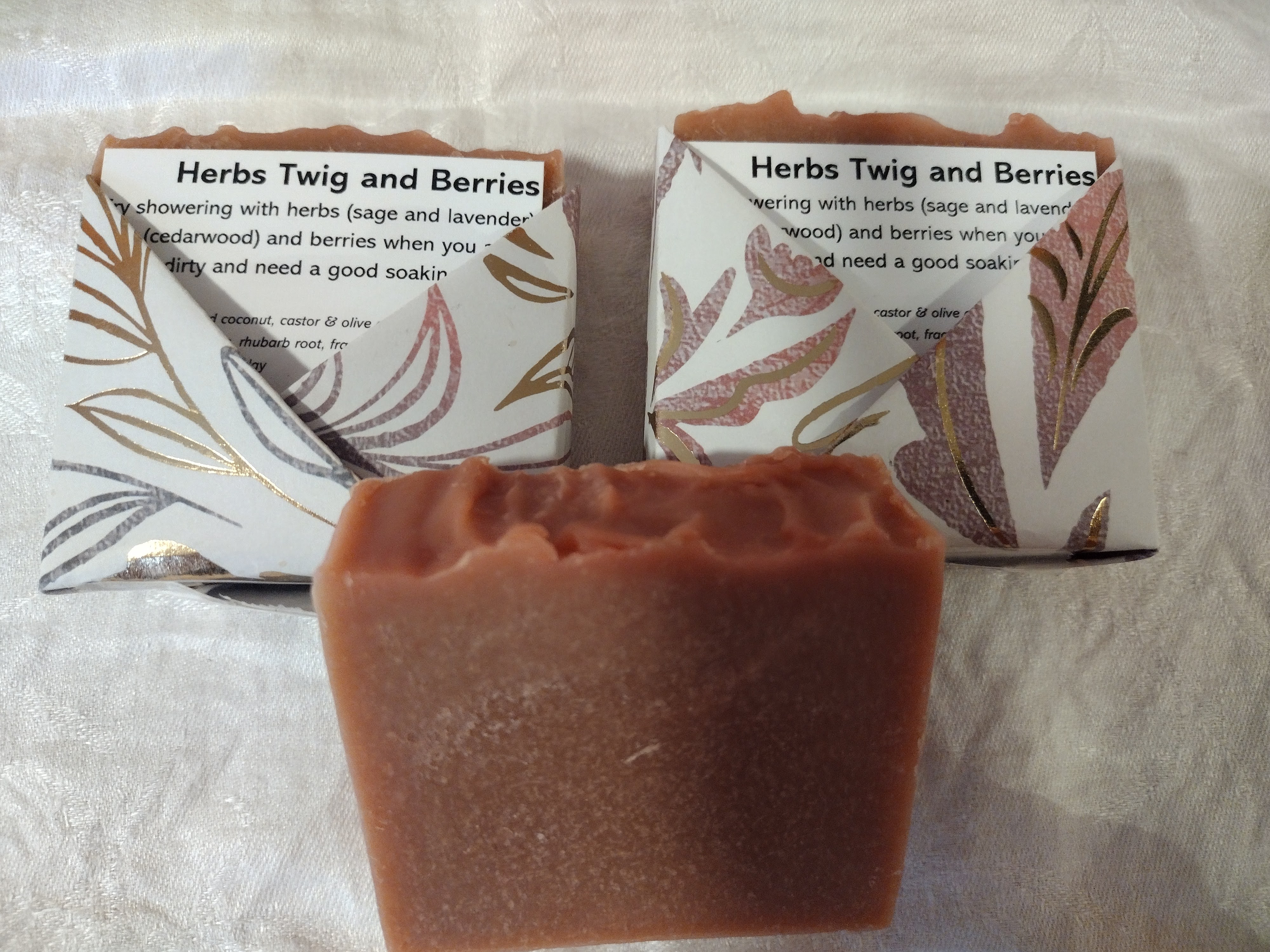 dark pink square soap