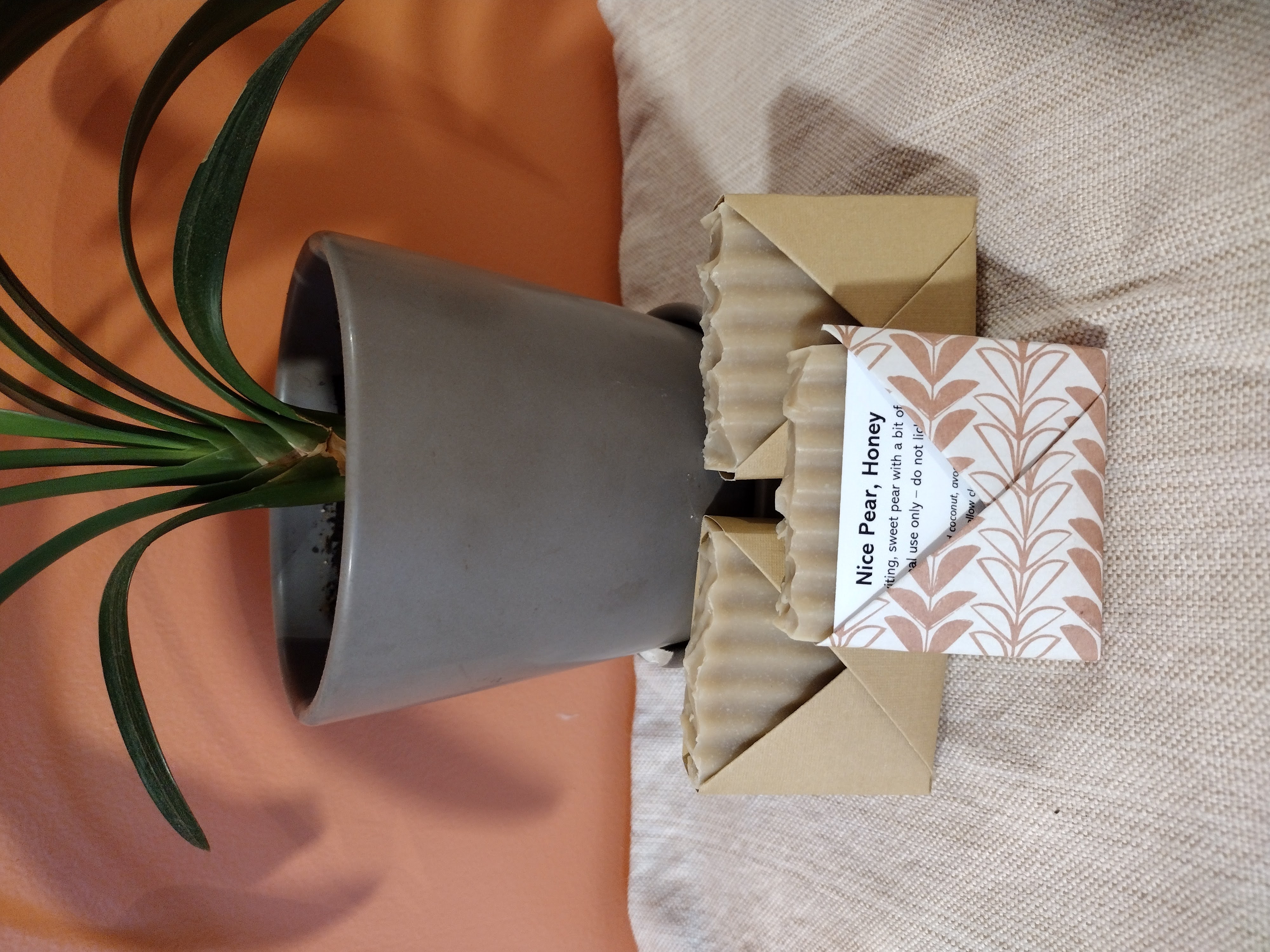 beige square soap with ridges