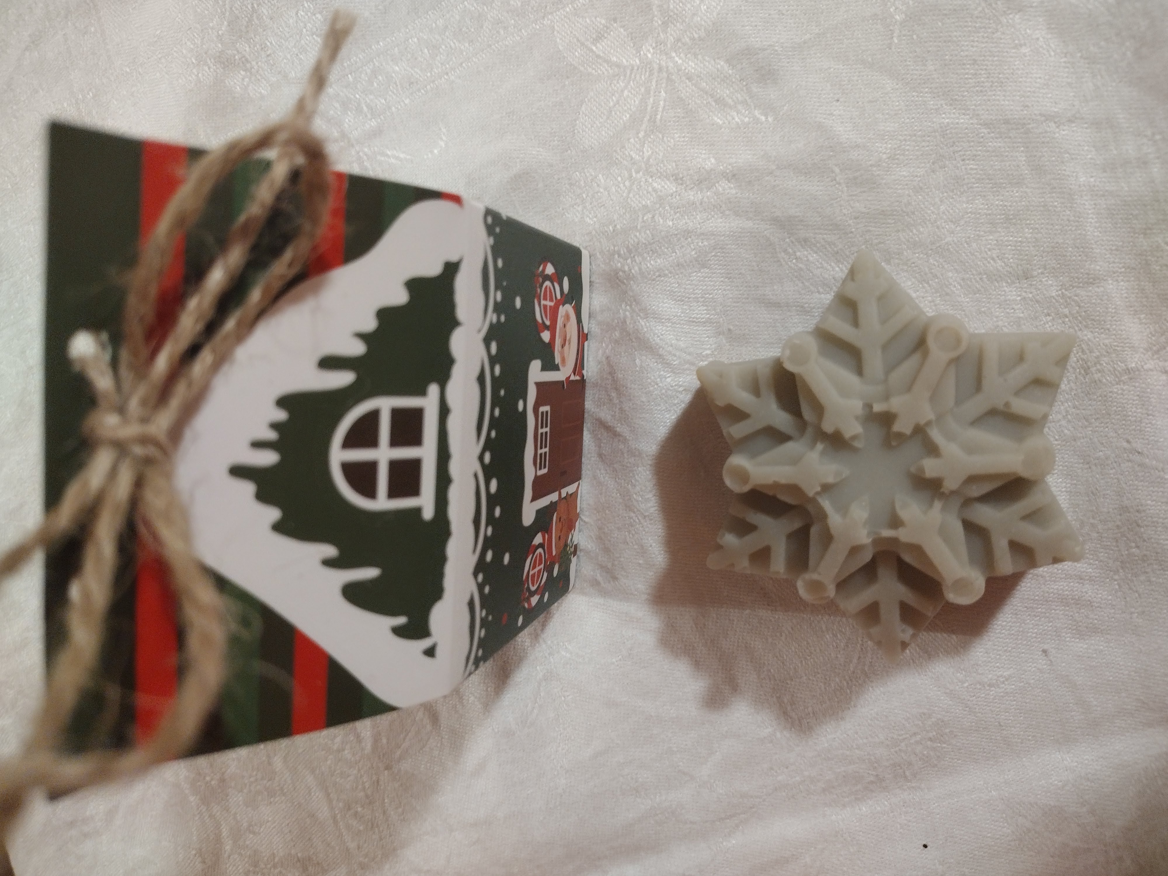 snowflake shaped soap